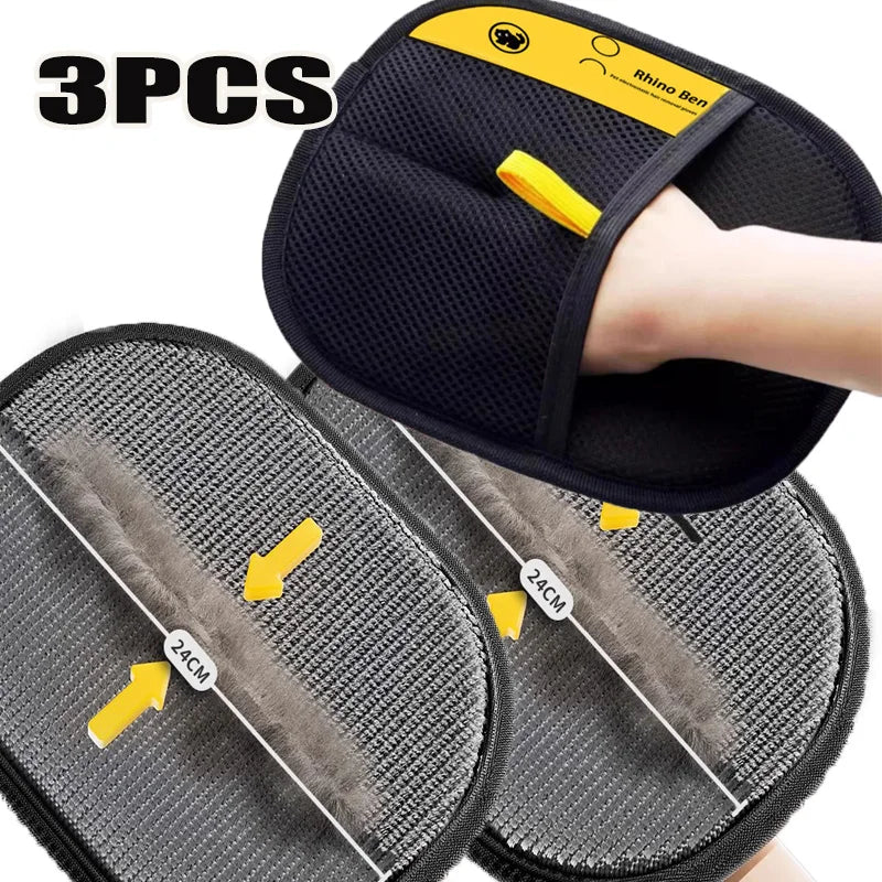 Pet Hair Remover Gloves — Double Sided & Multi-functional