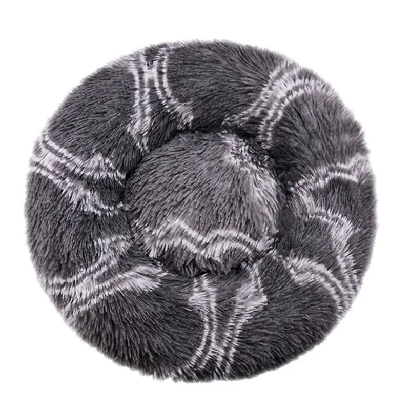 Round Plush Pet Bed for Dogs & Cats — 6 Sizes Available