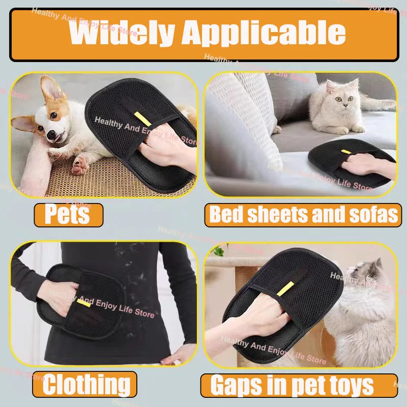 Pet Hair Remover Gloves — Double Sided & Multi-functional