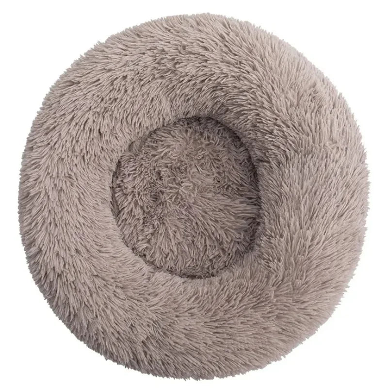 Round Plush Pet Bed for Dogs & Cats — 6 Sizes Available