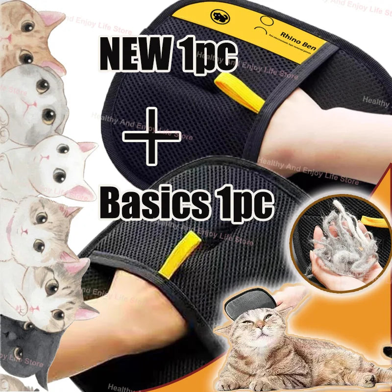 Pet Hair Remover Gloves — Double Sided & Multi-functional